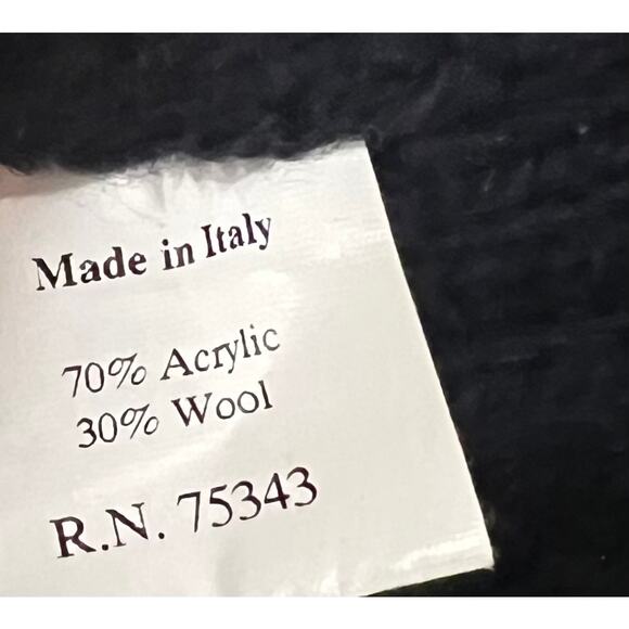 Vintage L’uomo Sweater Mens Small Blue Wool Blend Nordic Fair Isle Shawl Collar - Picture 7 of 7